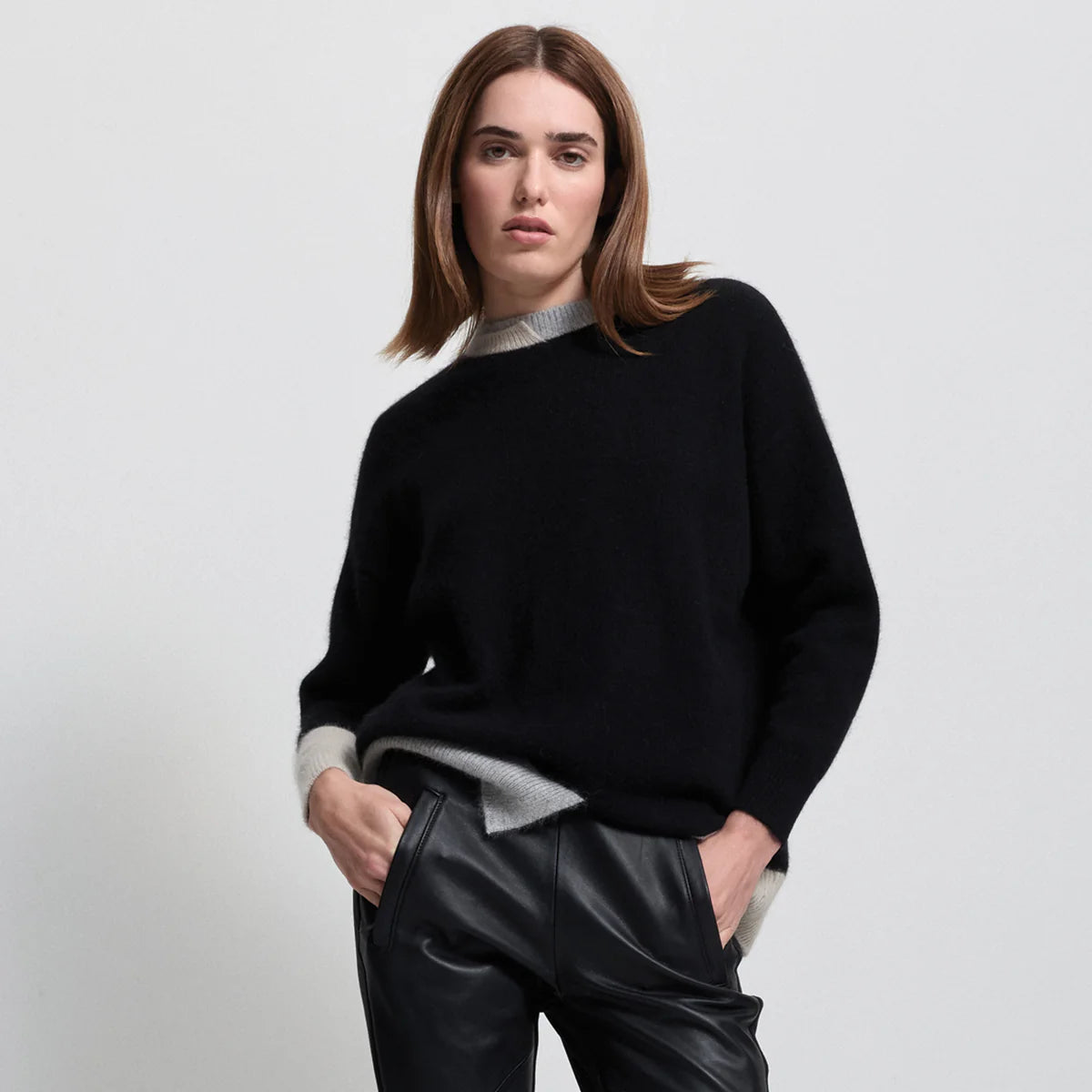 Raw by Raw | Milan Block Knit | Jet Black