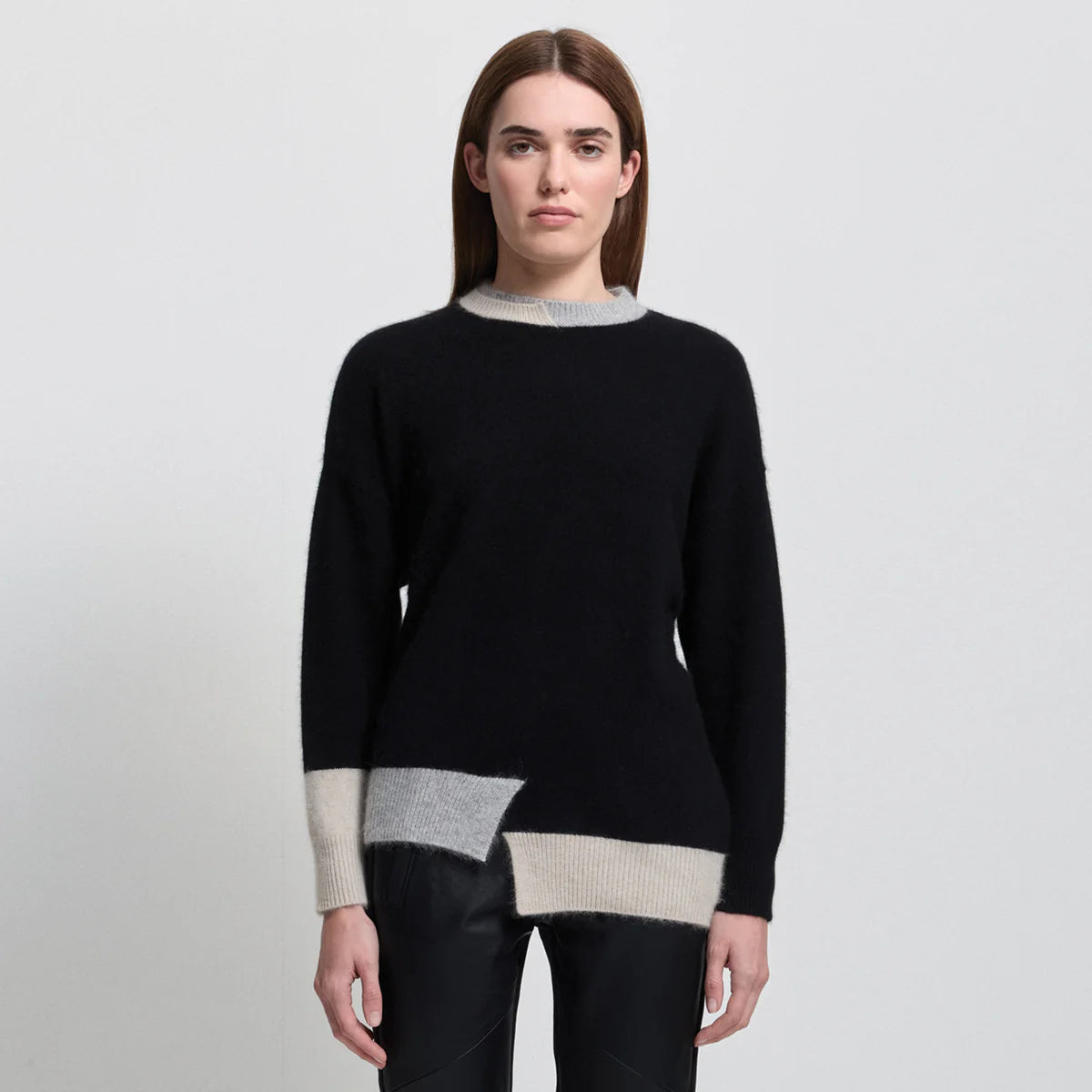 Raw by Raw | Milan Block Knit | Jet Black