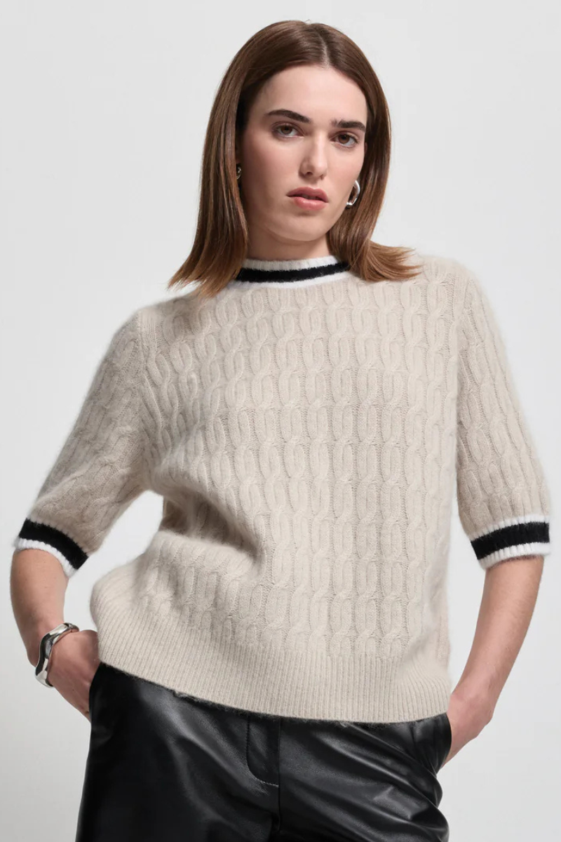 Raw by Raw | Theresa Short Sleeve Knit | Oyster