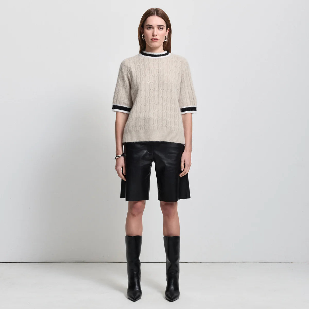 Raw by Raw | Theresa Short Sleeve Knit | Oyster