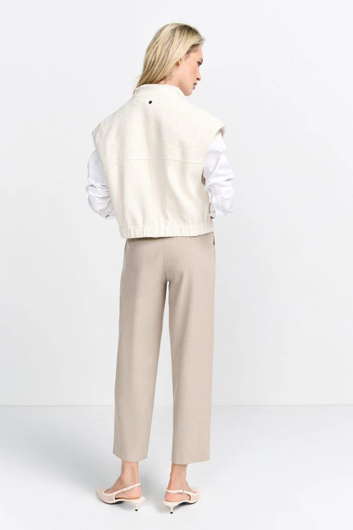 Rich & Royal | Boucle Oversized Waistcoat | Pearl White