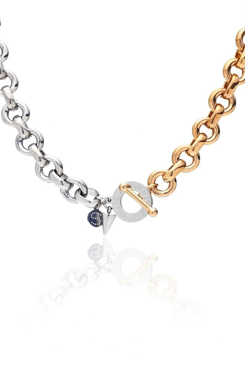 Silk & Steel - Heirloom Two Tone Necklace - Gold+Silver