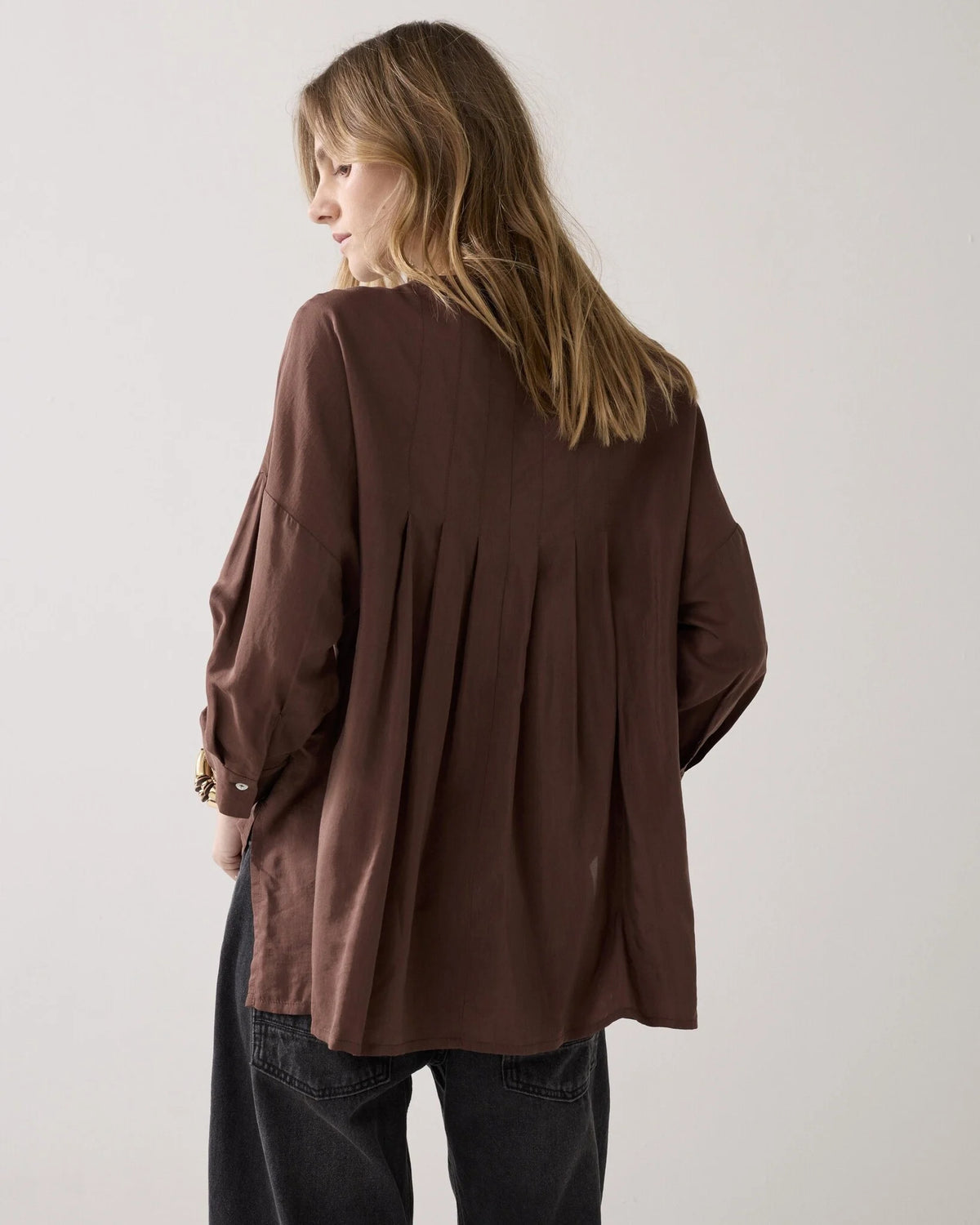 Summum | Blouse 3/4 Sleeve | Coffee