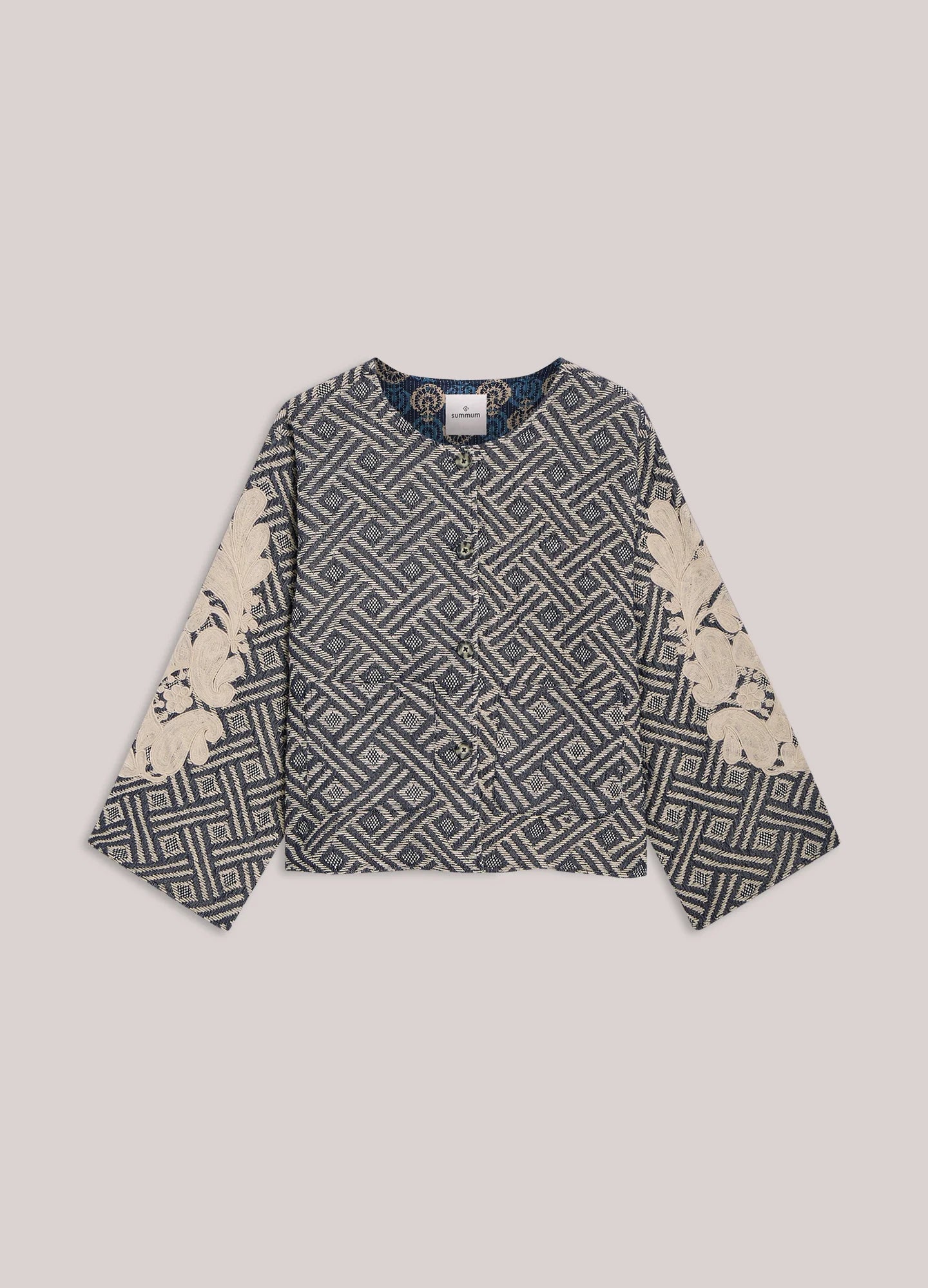 Summum | Jacquard Reversible Jacket | Blue