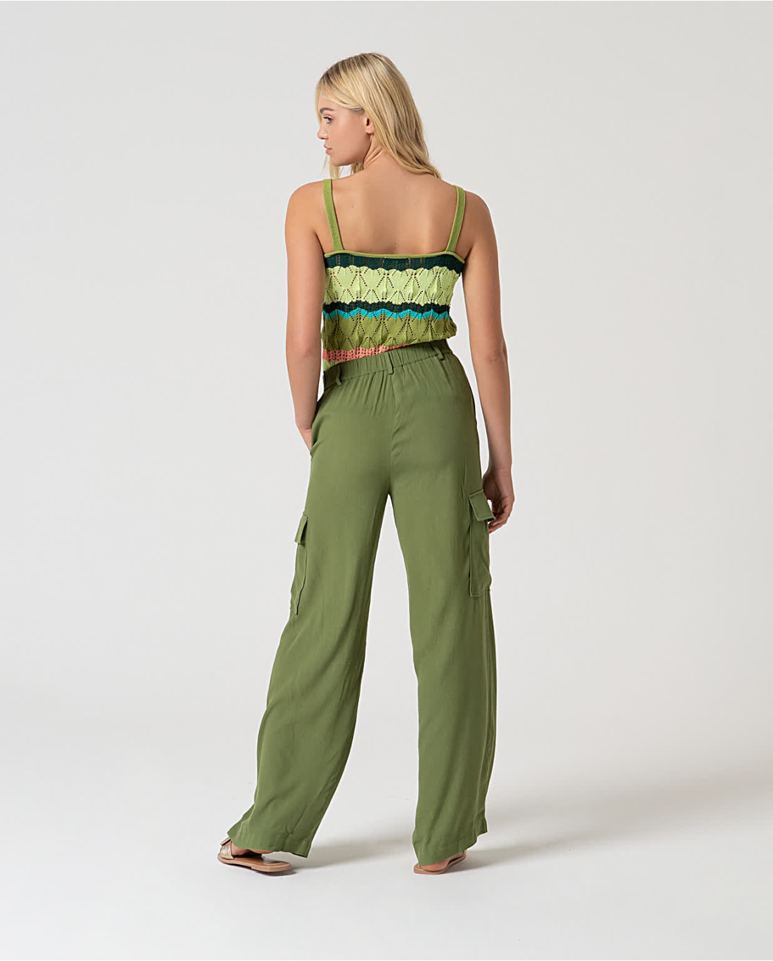Surkana | Cargo Pocket Pants | Green