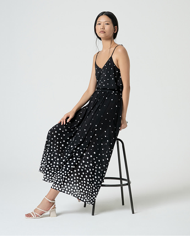Surkana | Spot Skirt | Black w/ White Spot