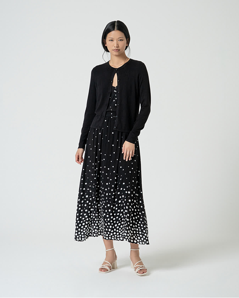 Surkana | Spot Skirt | Black w/ White Spot