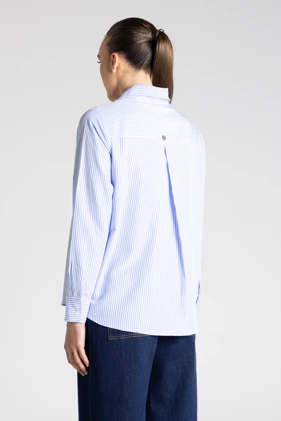 Two T's | Classic Stripe Shirt | White/Blue Stripe