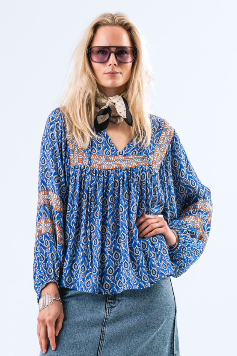 Lolly's Laundry | Teel  Blouse | Blue