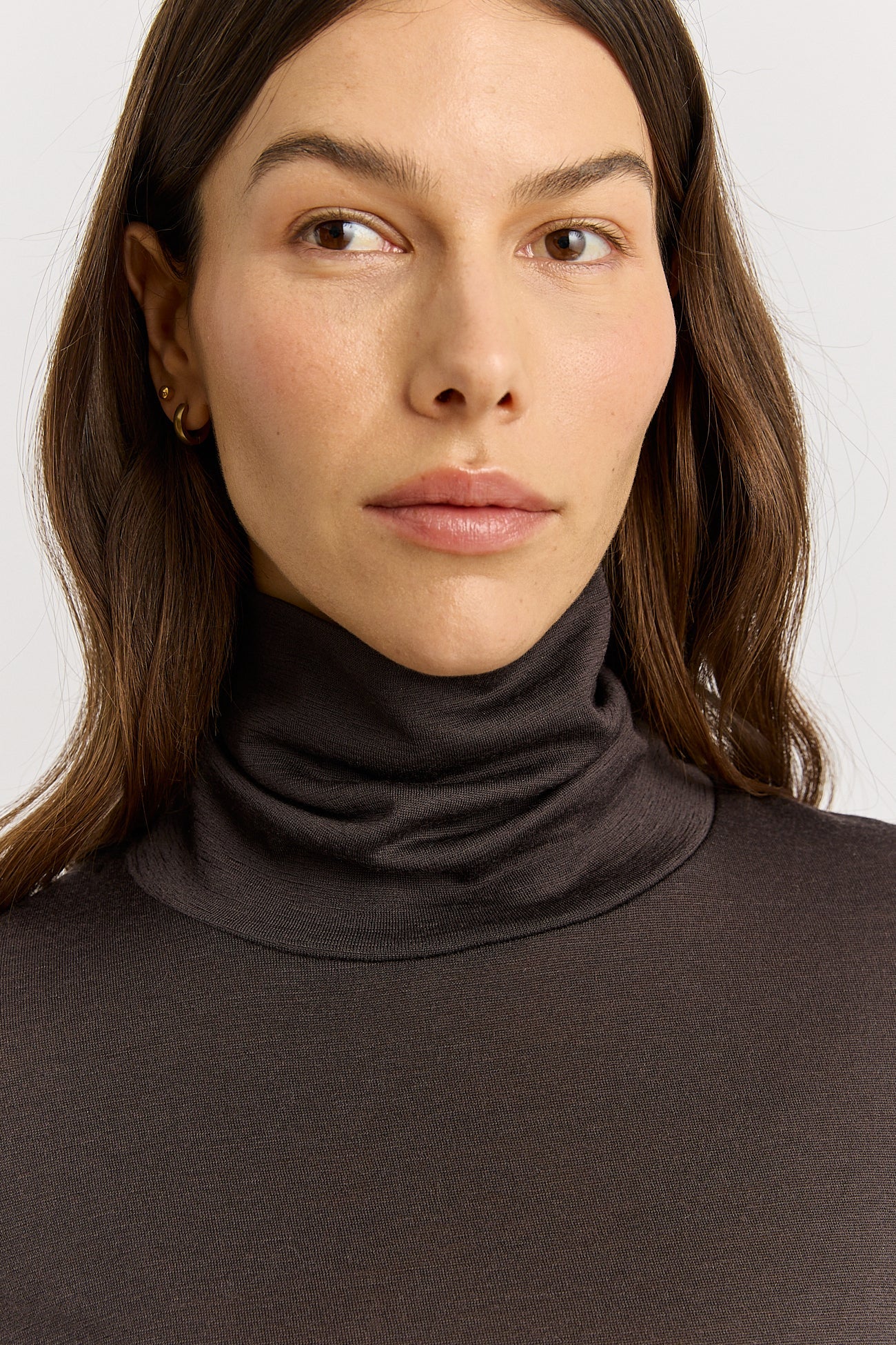 Toorallie | Turtle Neck Merino Tee | Date