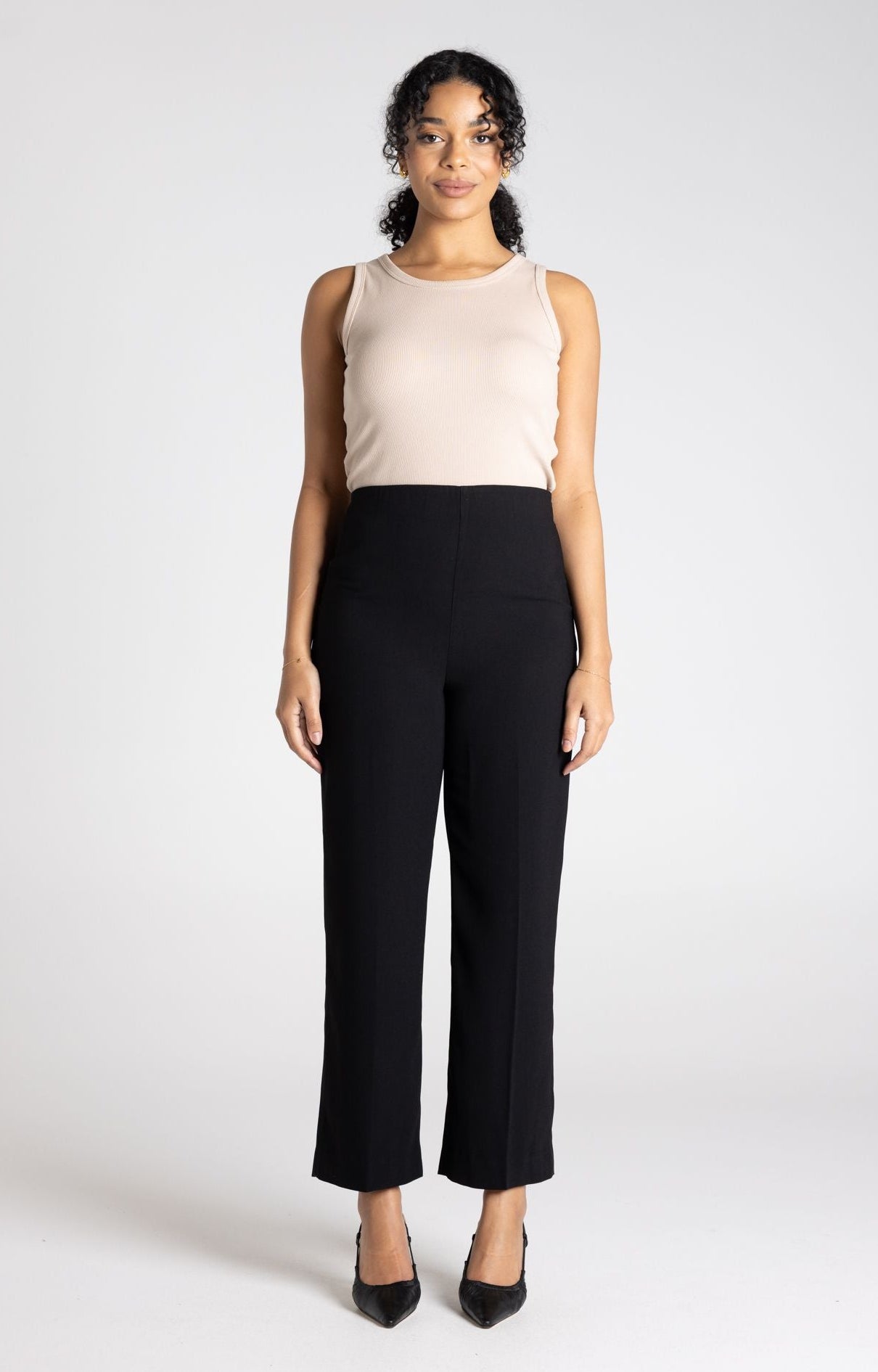 Two T's | 7/8 Cullote Pant | Black