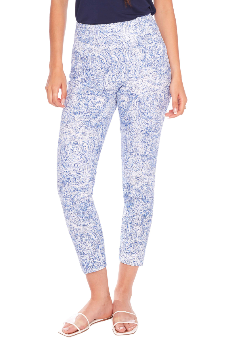 UP | Santorini Ankle Pant | Blue/White