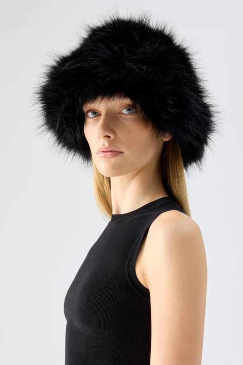 Unreal Fur | Lush Yeoman Hat | Black