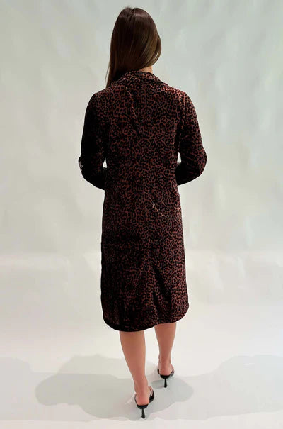 Johnny Was | Gineva Velvet Shirt Dress | Misty Leopard