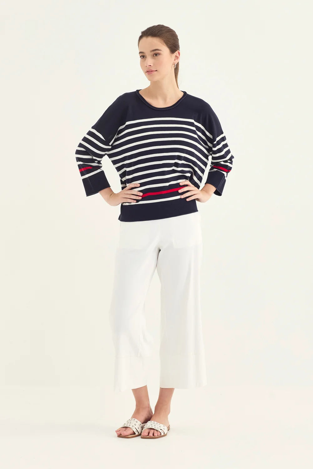 Verge | Gina Sweater | Ink Stripe
