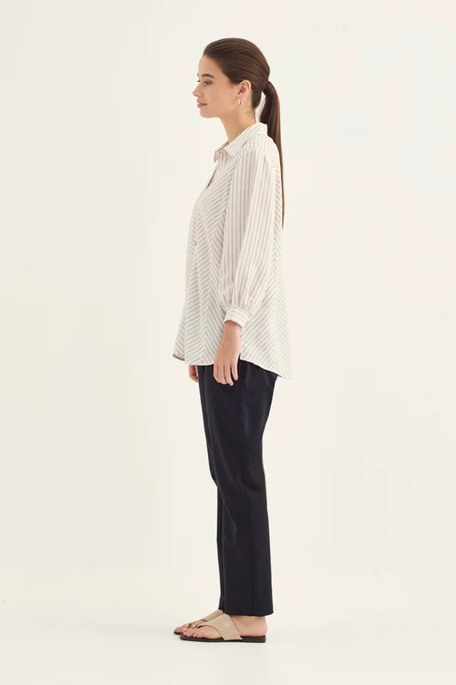 Verge | Minerva Shirt | Ink Stripe