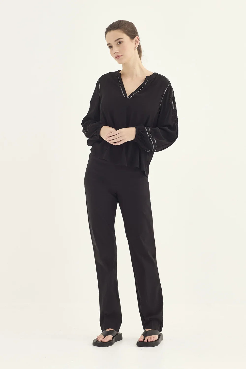 Verge | Myra Blouse | Black