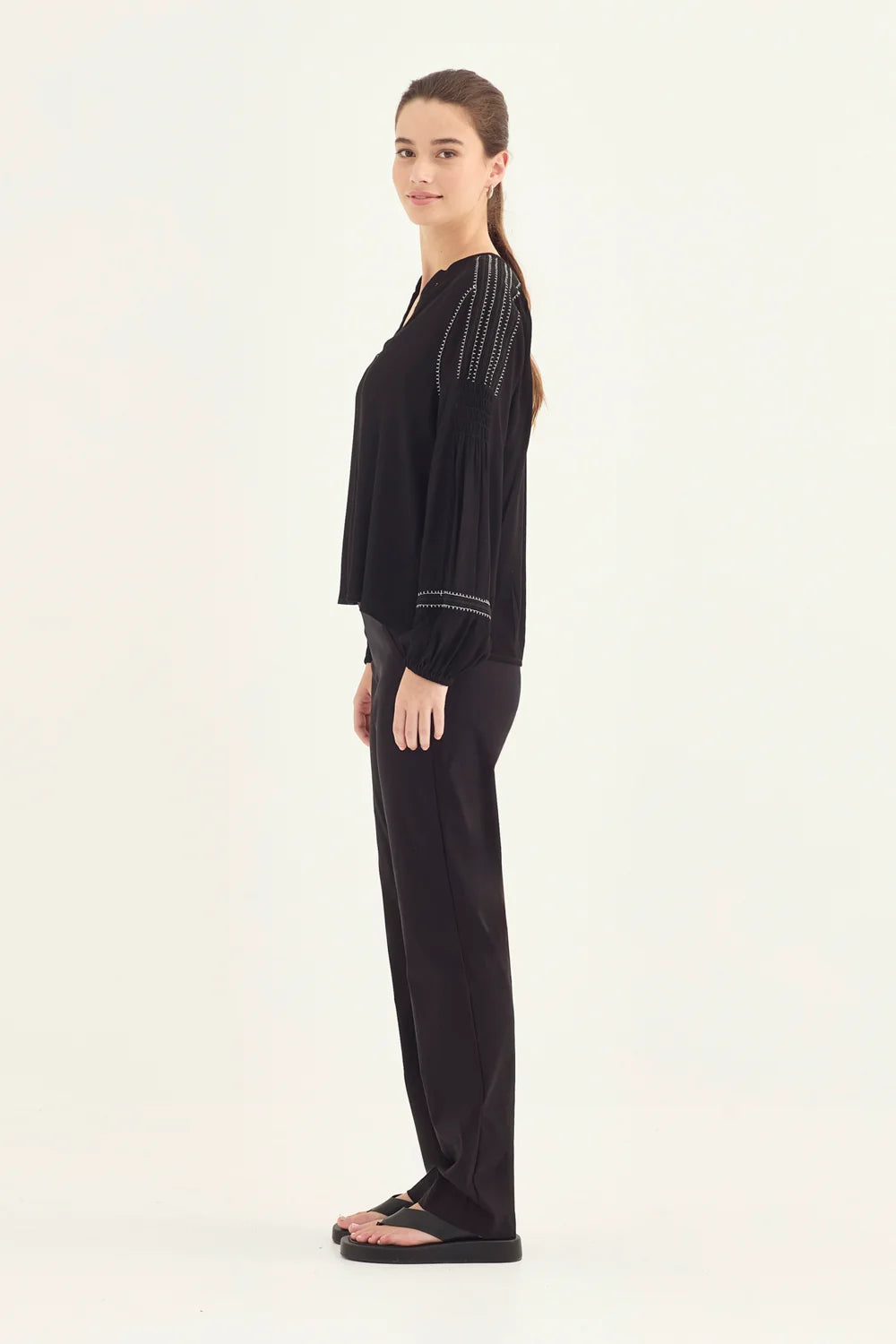 Verge | Myra Blouse | Black