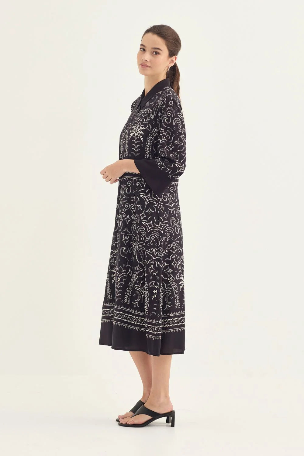 Verge | Ohara Dress | Navy Print