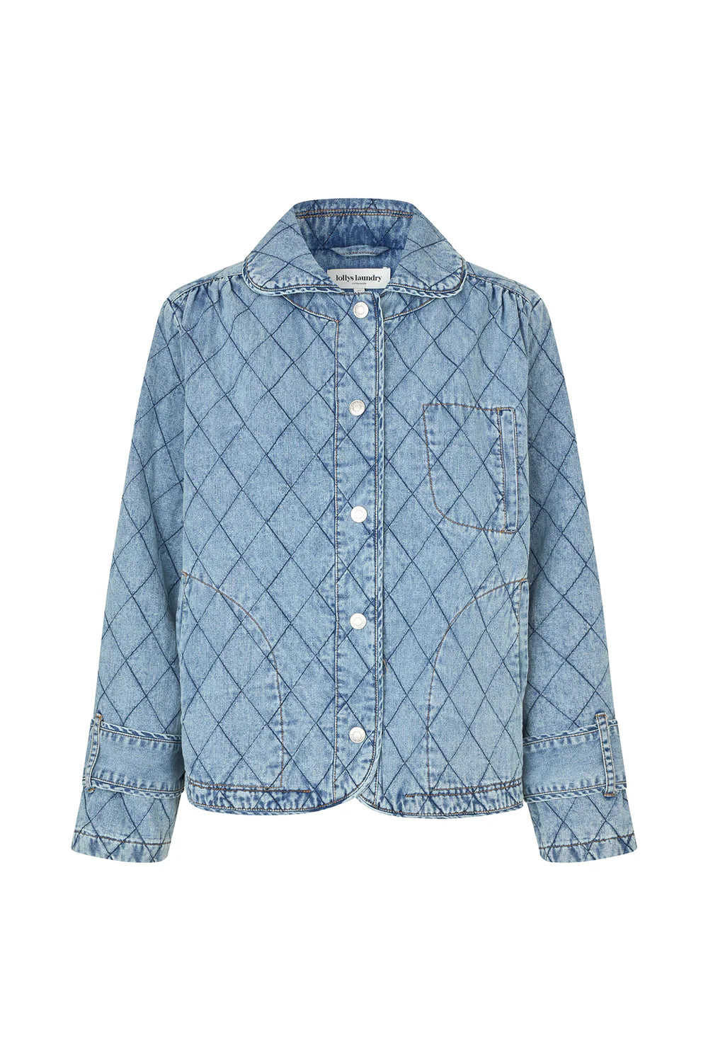 Lolly's Laundry | Viola Quilted Jacket | Washed Denim