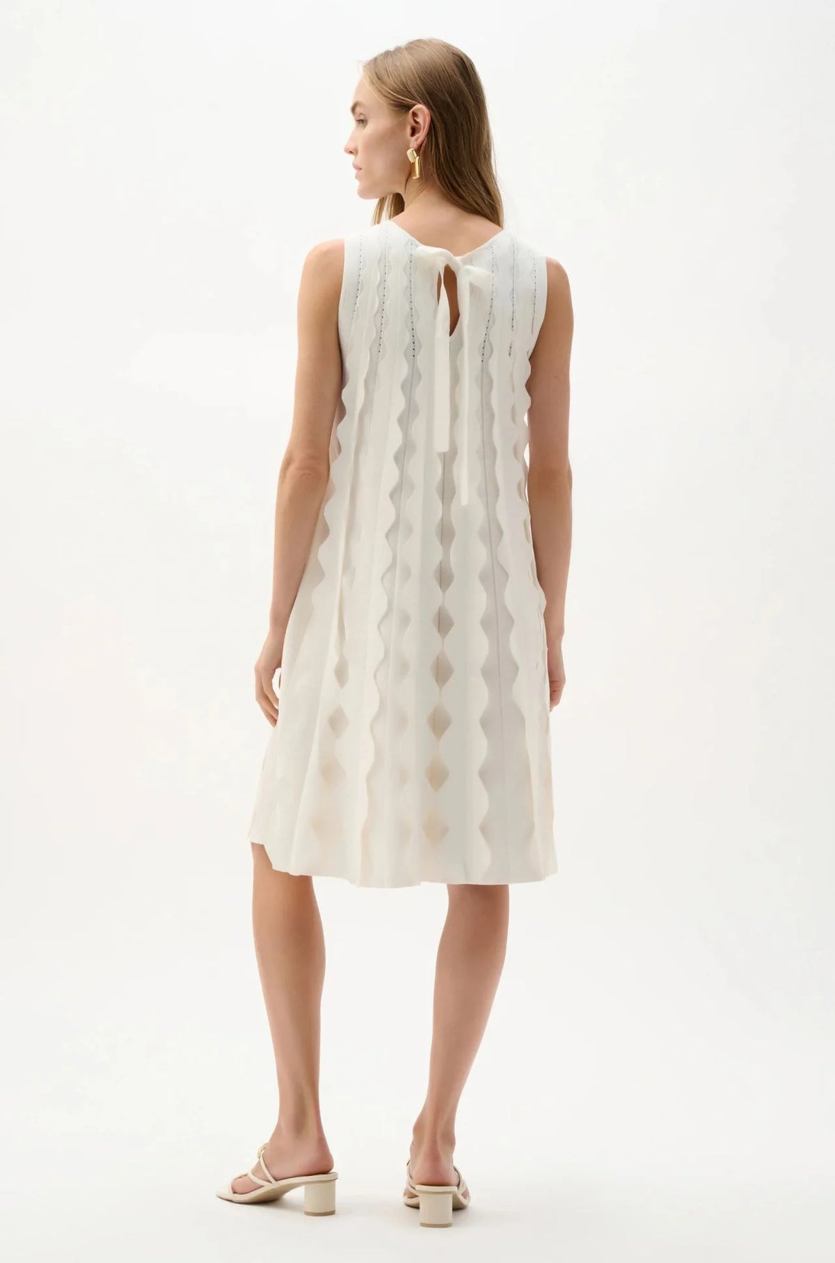 Joseph Ribkoff | A Line Sweater Knit Dress | White