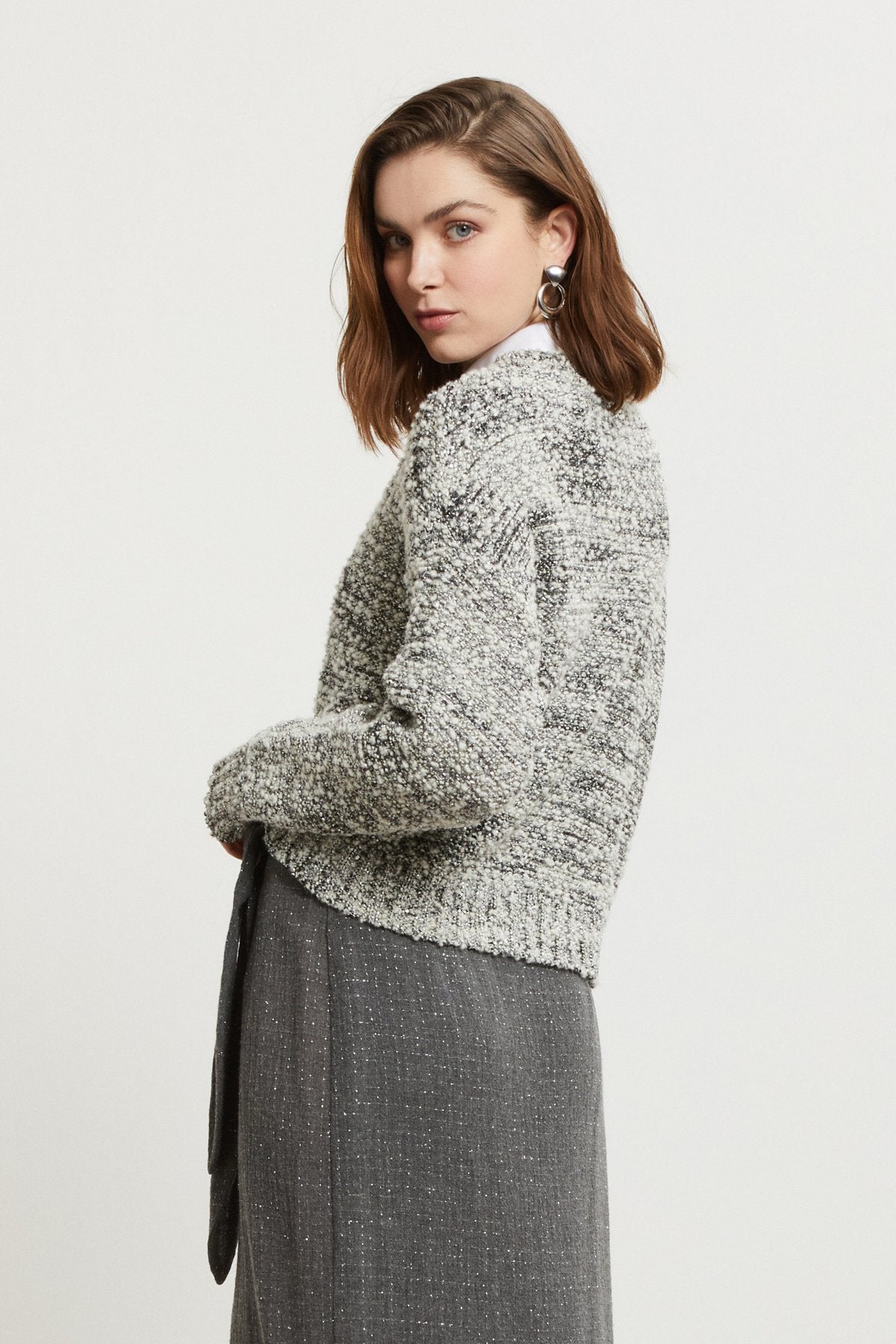 Ottod'Ame | Wool Sweater | Black/Grey/Silver