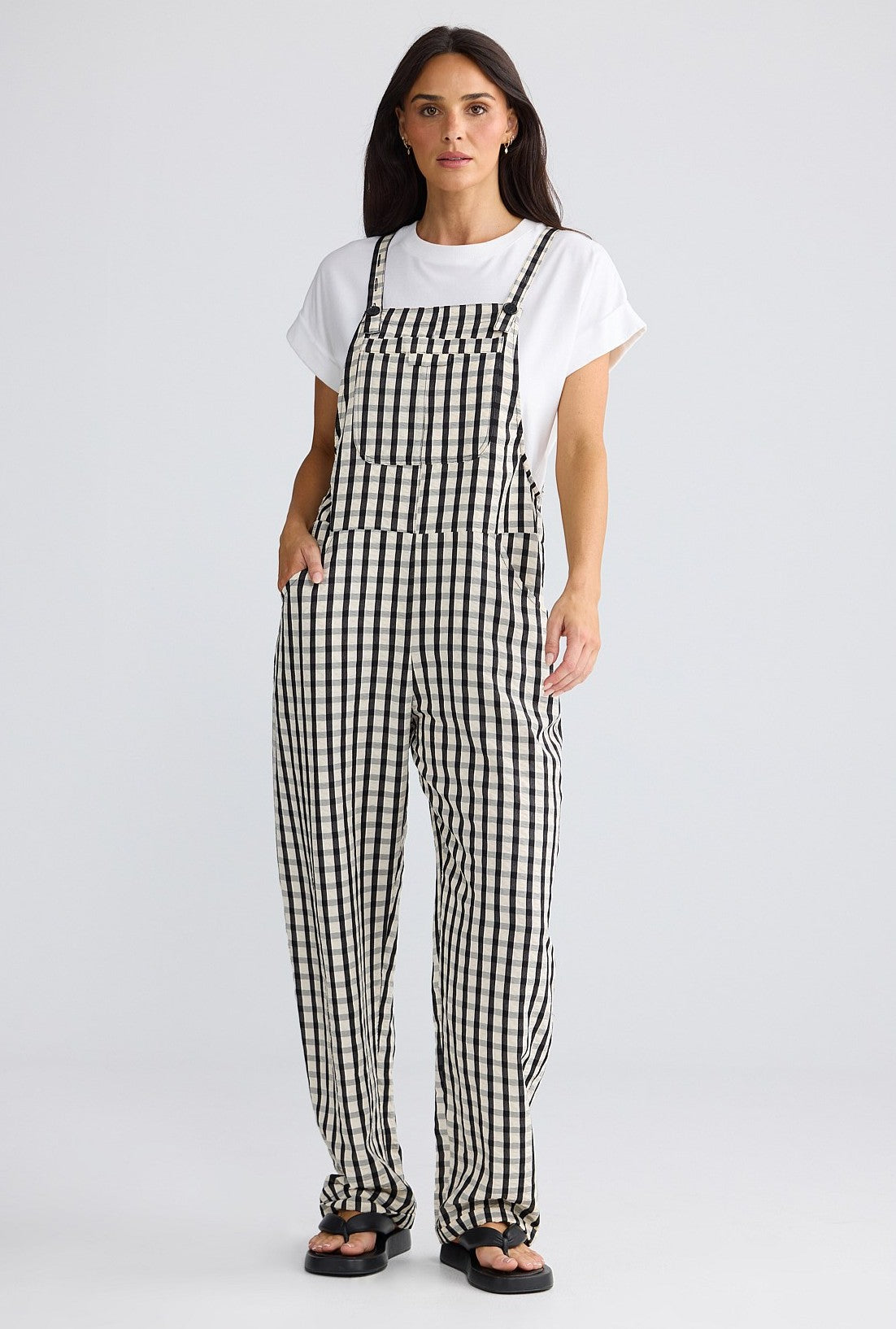 Brave+True | Fiona Overall | Black Gingham