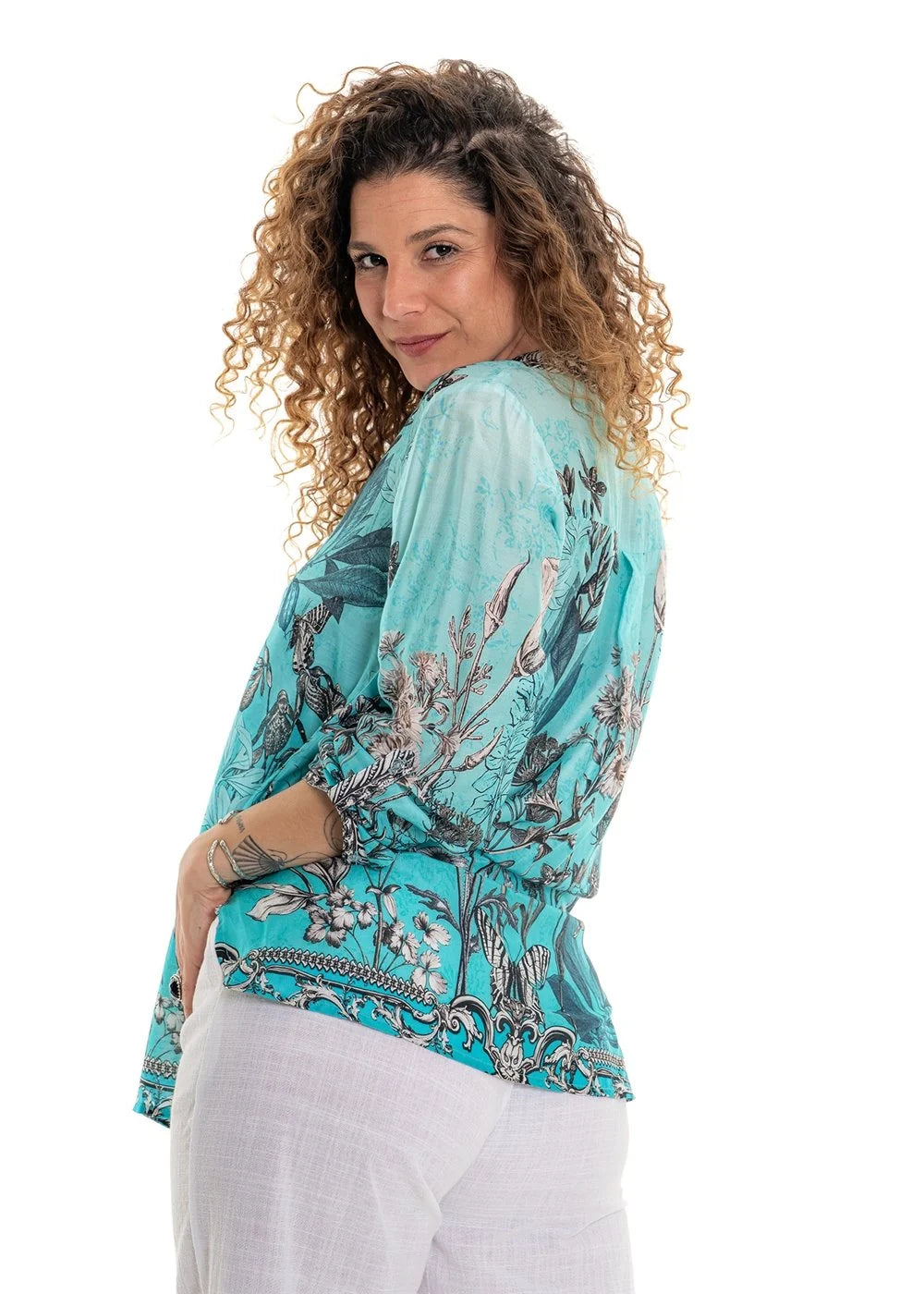 Cienna | Butterfly Shirt | Blue