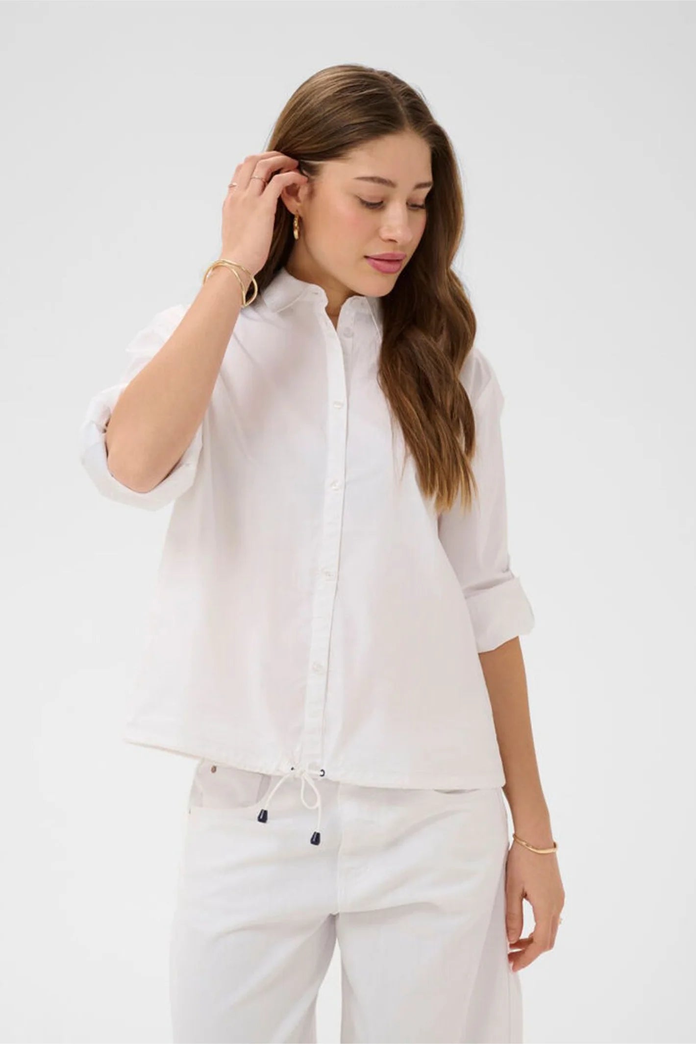 Cream | Estela Short Shirt | Snow White