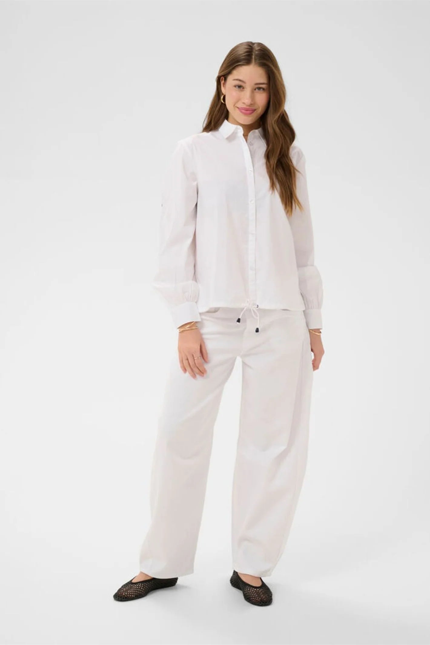 Cream | Estela Short Shirt | Snow White