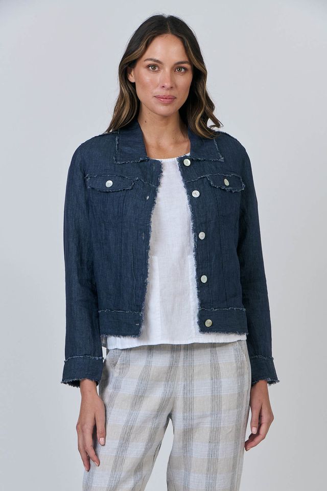 Naturals | Button Through Jacket | Poseidon