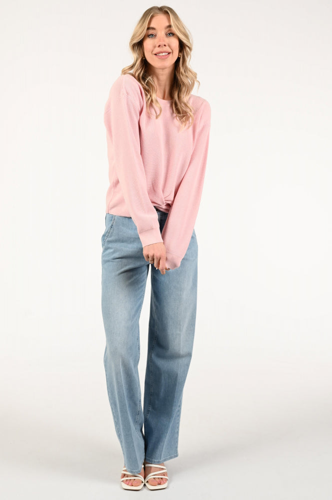 Faber | Crew Neck Pullover | Dusky Pink