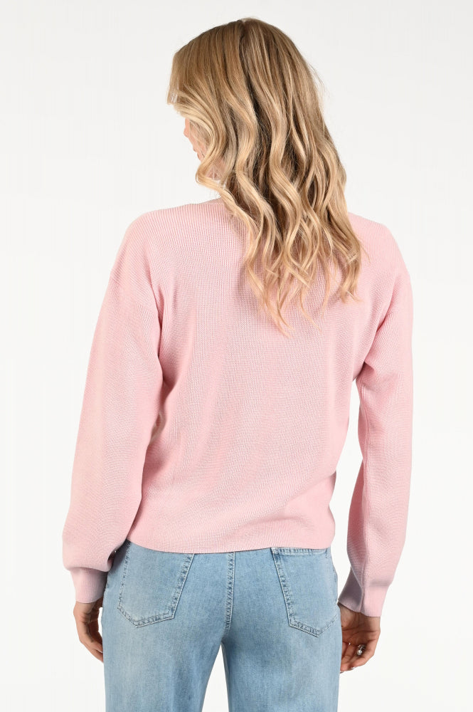 Faber | Crew Neck Pullover | Dusky Pink