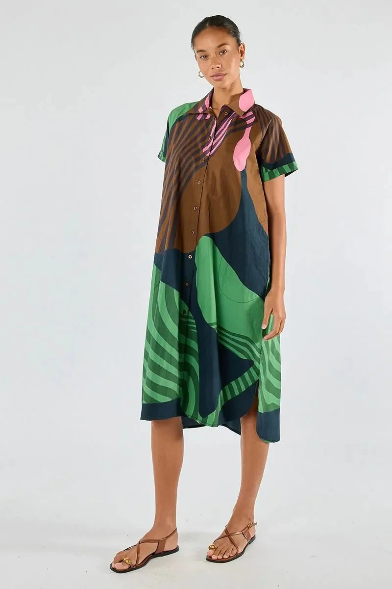 Itami | Papillon Button Dress | Black