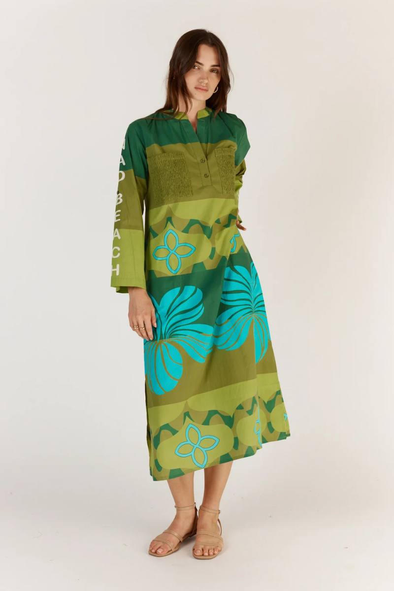Itami | Pelota Long Sleeve Dress | Green
