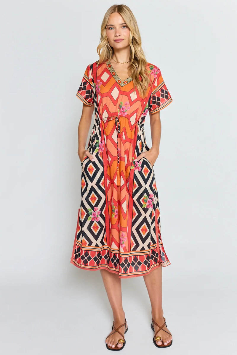 Lulalife | Bella Vista Midi | Tangerine