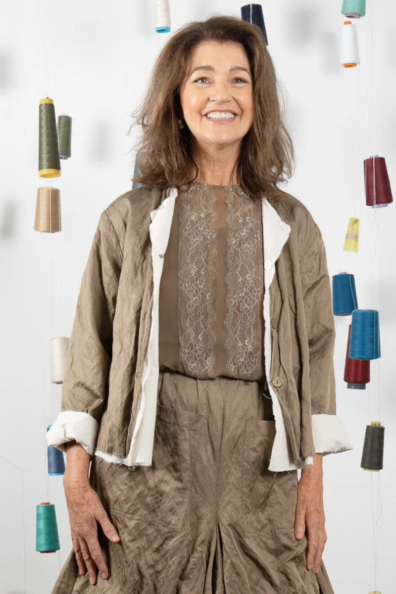 Maud Dainty | Hudson Two Way Top | Kelp/Cream