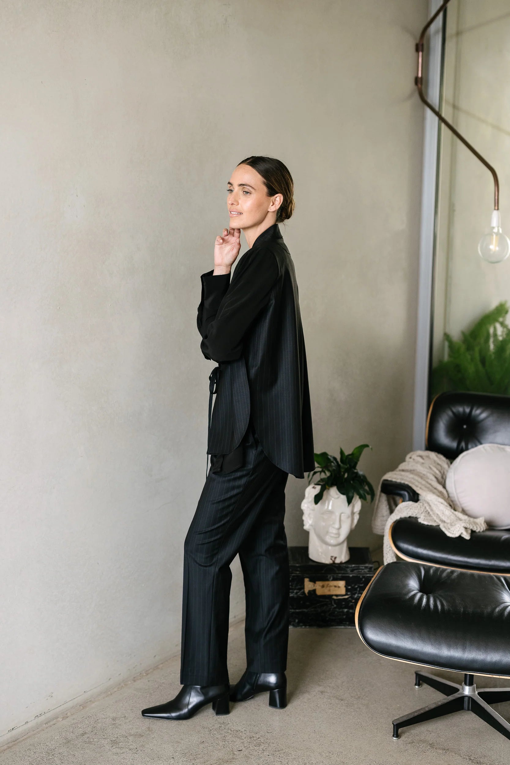 Maud Dainty | Hopscotch Shacket | Black Stripe