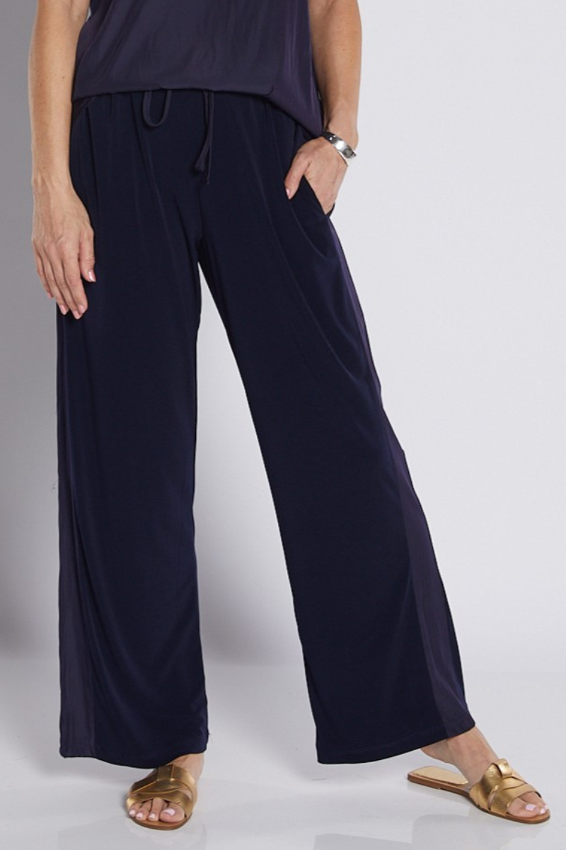 Philosophy | Cordelia Jersey and Silky Spliced Relaxed Pant | Ink