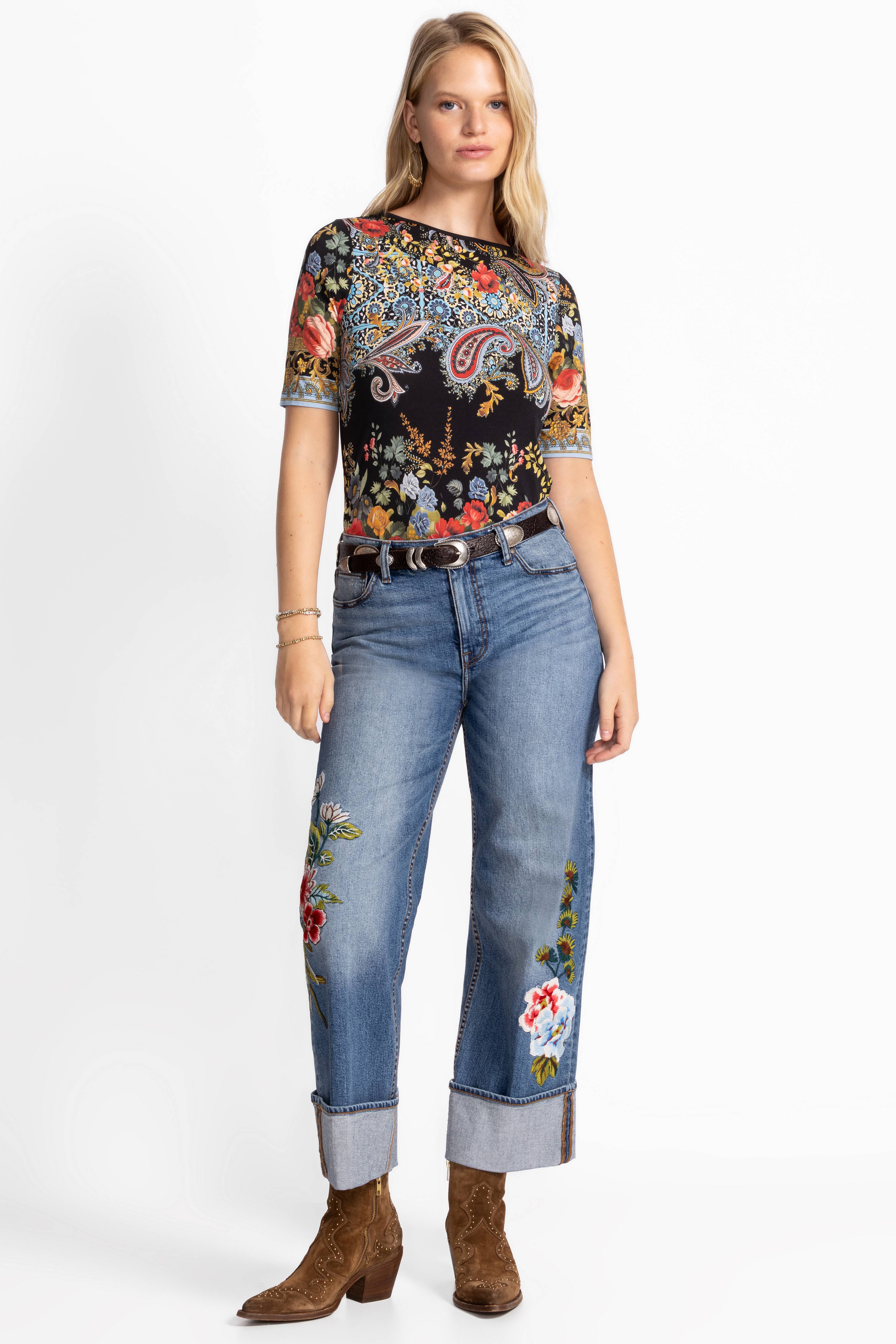 Johnny Was | The Janie Favourite Boat Neck Tee | Leto